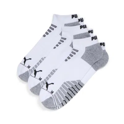 Puma Men's Half-terry Low Cut Socks (3 Pairs) In Assorted Colours