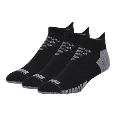 Puma Men's Half-terry Low Cut Socks (3 Pairs) In Black / Grey