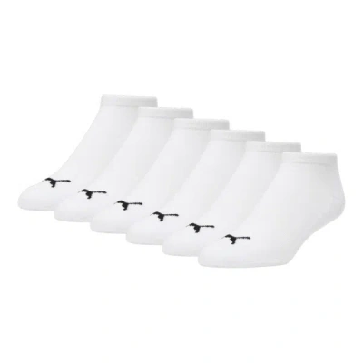 Puma Men's Half-terry Low Cut Socks (3 Pairs) In White / Black