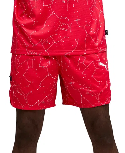 Puma Men's Hoopaverse 7" Shorts In Red
