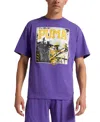 Puma Men's Hoops Energy Regular-fit Logo Graphic T-shirt In Purple