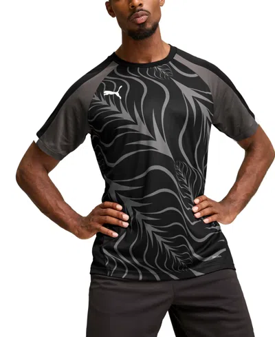 Puma Men's Individual Liga Graphic Jersey In  Black-shadow Gray