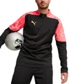Puma Individualfinal Forever Faster Men's Quarter-zip Soccer Top In  Black-sunset Glow