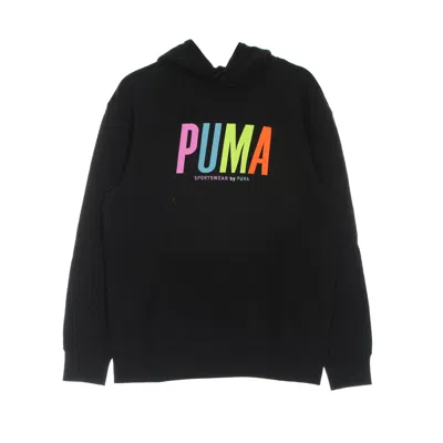 Puma Men's Lightweight Hooded Sweatshirt Graphic Hoodie Black