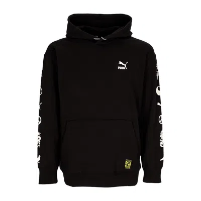Puma Men's Lightweight Hoodie Graphic Hoodie X Staple Black