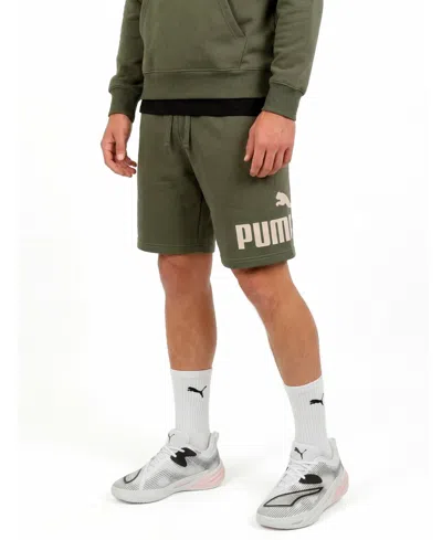 Puma Men's Logo Drawstring Shorts In Green