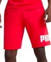 Puma Men's Logo Drawstring Shorts In Red