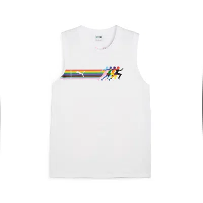 Puma Men's Love Marathon Mesh Tank In White