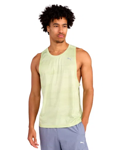 Puma Men's M Run Velocity Sleeveless Tank Top In Green