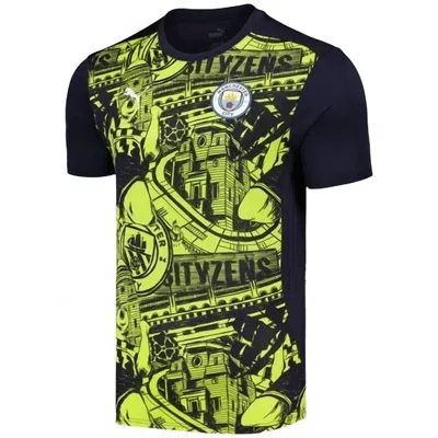 Puma Men's Manchester City Shirt In Yellow In Green