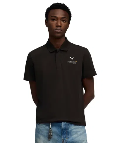 Puma Men's Mclaren Small Logo Polo Shirt In Black