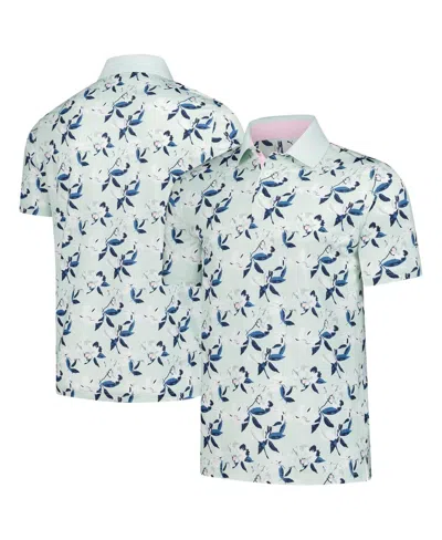 Puma Men's Mint Arnold Palmer Mattr Spring Florals Polo Shirt In Green