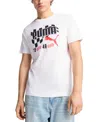 Puma Men's Moto Flag Graphic T-shirt In White