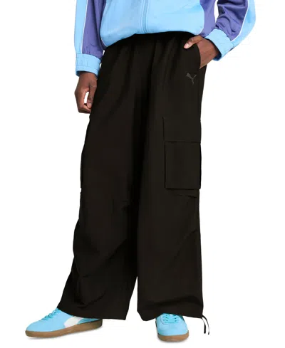 Puma Men's Oversized-fit Cargo Pants In Black