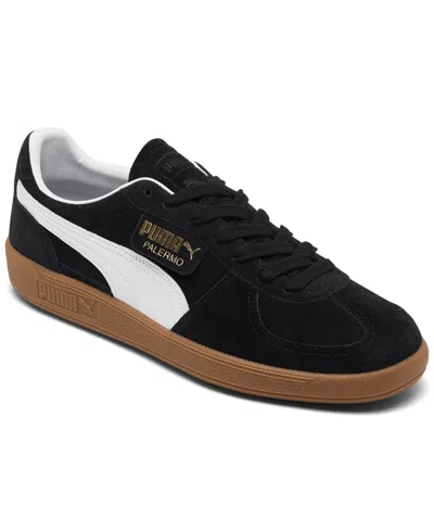 Puma Men's Palermo Casual Sneakers From Finish Line In Black