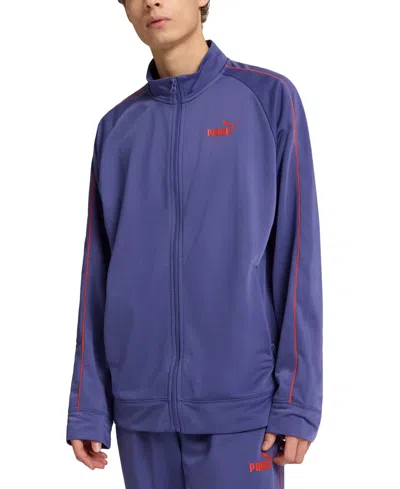 Puma Men's Piped Tricot Jacket In Blue