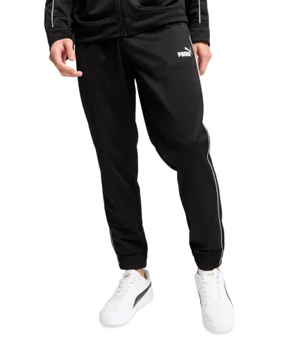 Puma Men's Piped Tricot Joggers In Black