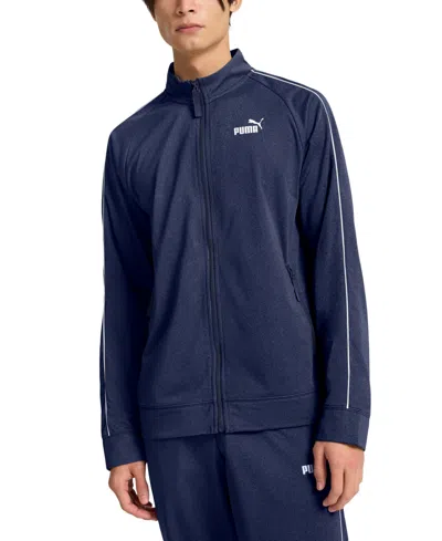 Puma Men's Piped Tricot Jacket In Blue