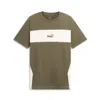 Puma Power Men's Colorblock T-shirt In Green