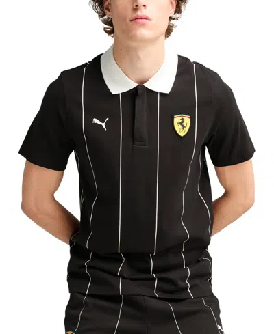 Puma Men's Premium Ferrari Polo Shirt In Black