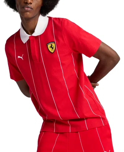 Puma Men's Premium Ferrari Polo Shirt In Red
