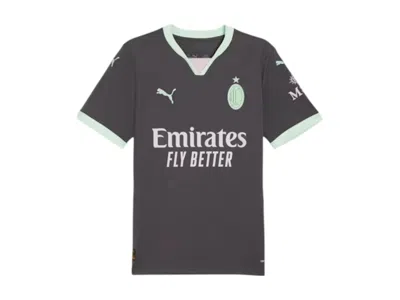 Pre-owned Puma Men's  Ac Milan 24/25 Replica Third Jersey In Shadow Gray/fresh Mint