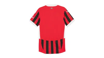Pre-owned Puma Men's  Ac Milan Home Authentic Crew Neck Short Sleeve Soccer Jersey In For All Time Red/black In Multi