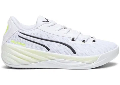 Pre-owned Puma Men's  Allpro Nitro Sneakers In White Lime Squeeze