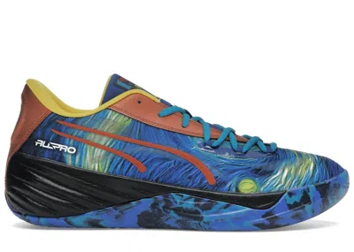 Pre-owned Puma Men's  Allpro Nitro Sqd Dylan Exhibit Sneakers In Vivid Blue/tropical Blue