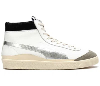 Pre-owned Puma Men's  Basket 68 Og Rhude Sneakers In  White/silver Metallic In Multi