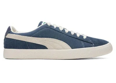 Pre-owned Puma Men's  Basket Vintage Butter Goods Sneakers In Dark Denim/whisper White