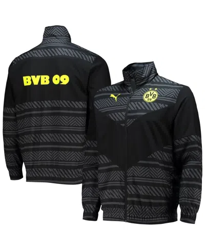 Puma Men's  Black Borussia Dortmund 2022/23 Pre-match Full-zip Jacket