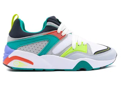 Pre-owned Puma Men's  Blaze Of Glory Mmq Sail To Bay Sneakers In White/platinum