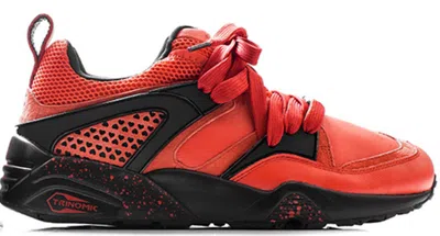 Pre-owned Puma Men's  Blaze Of Glory Rise New York Is For Lovers Sneakers In High Risk Red/black In Multi