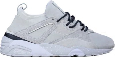 Pre-owned Puma Men's  Blaze Of Glory Sock Bait Chalk Sneakers In Grit/chalk Grey/black