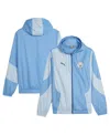 Puma Mcfc Prematch Woven Jacket In Blue