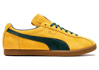 Pre-owned Puma Men's  Brasil Sneakers In Tangerine/dark Myrtle