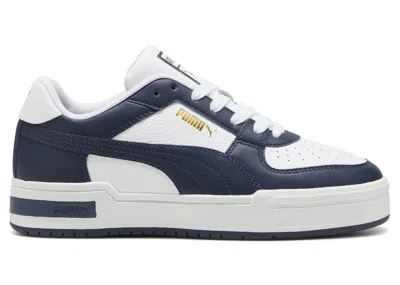 Pre-owned Puma Men's  Ca Pro Classic Sneakers In White/club Navy Blue/team Gold