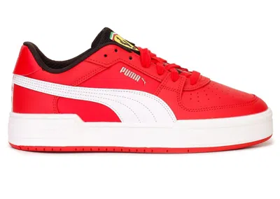 Pre-owned Puma Men's  Ca Pro Ferrari Sneakers In Rosso/corsa/ White
