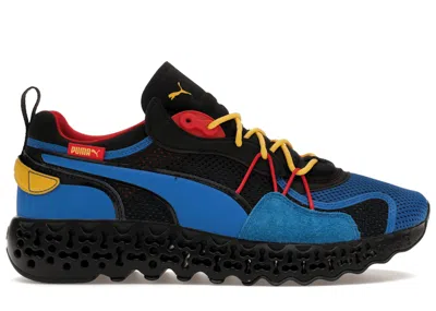 Pre-owned Puma Men's  Calibrate Restored Sneakers In Lapis Blue/fizzy Yellow