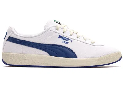 Pre-owned Puma Men's  Canvas Star Noah White Blue Sneakers In  White/clyde Royal