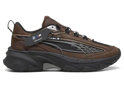 Pre-owned Puma Men's  Carbon Bmw Motorsport Sneakers In Espresso Brown/black