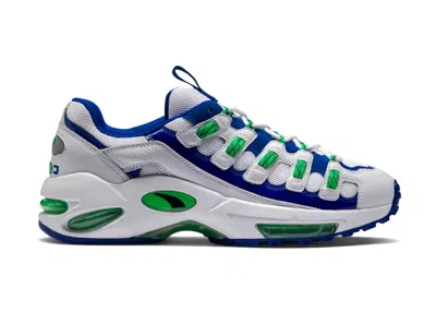 Pre-owned Puma Men's  Cell Endura Patent 98 Sprite Sneakers In  White/green/blue