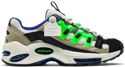 Pre-owned Puma Men's  Cell Endura Sankuanz Sneakers In Cloud Cream/green Gecko/black In Multi