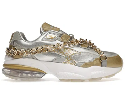 Pre-owned Puma Men's  Cell Venom One Piece Sneakers In Silver/team Gold In Multi