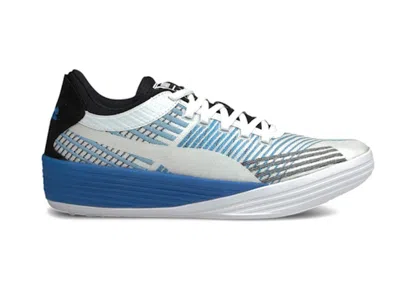 Pre-owned Puma Men's  Clyde All Pro Sneakers In Black/white/strong Blue In Multi