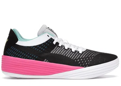 Pre-owned Puma Men's  Clyde Allpro Black Sneakers In  Black/luminous Pink In Multi