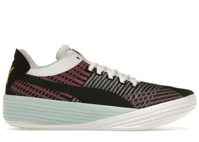 Pre-owned Puma Men's  Clyde Allpro Black Sneakers In  Black/pink Lady In Multi