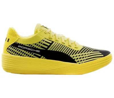 Pre-owned Puma Men's  Clyde Allpro Porsche Legacy Sneakers In Celandine/black