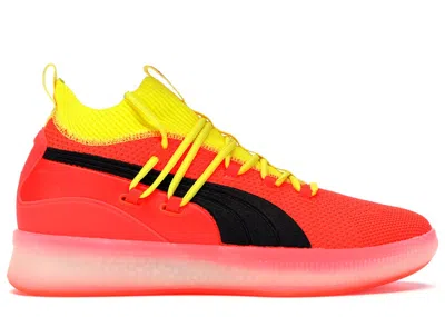 Pre-owned Puma Men's  Clyde Court Disrupt Sneakers In Red Blast